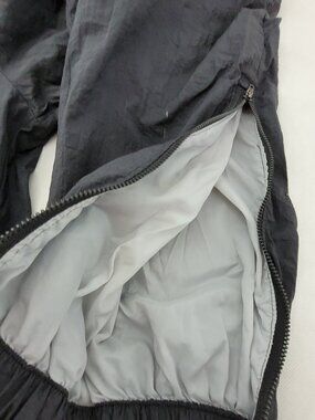Vintage 90s swishy Track Pants Men's L TALL Black Lined Windbreaker Pro Spirit